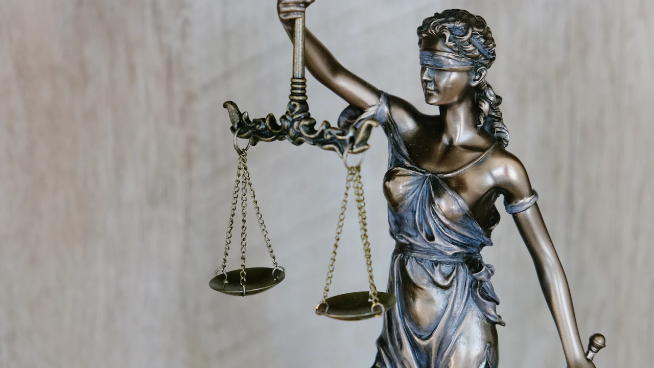 Scales of justice representing eviction protection