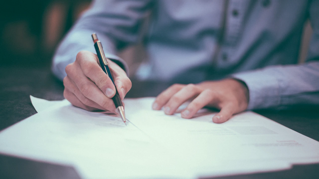 Reviewing and signing a rental application